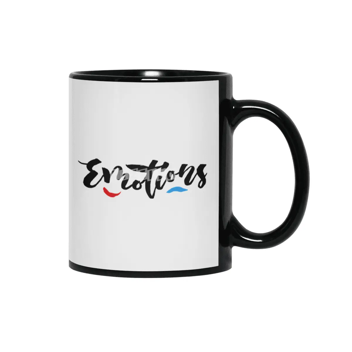 Emotions - Hand Lettering Design Siyah Kupa