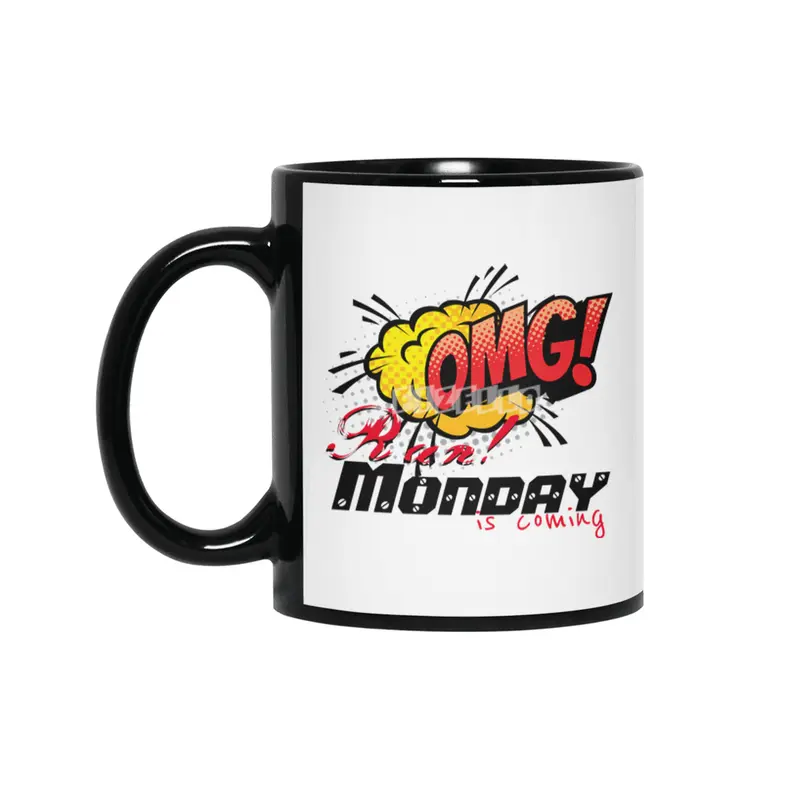 OMG Run! Monday is coming Siyah Kupa