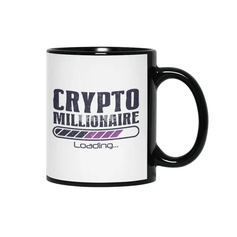 Crypto Millionaire Funny Bitcoin Crypto Siyah Kupa