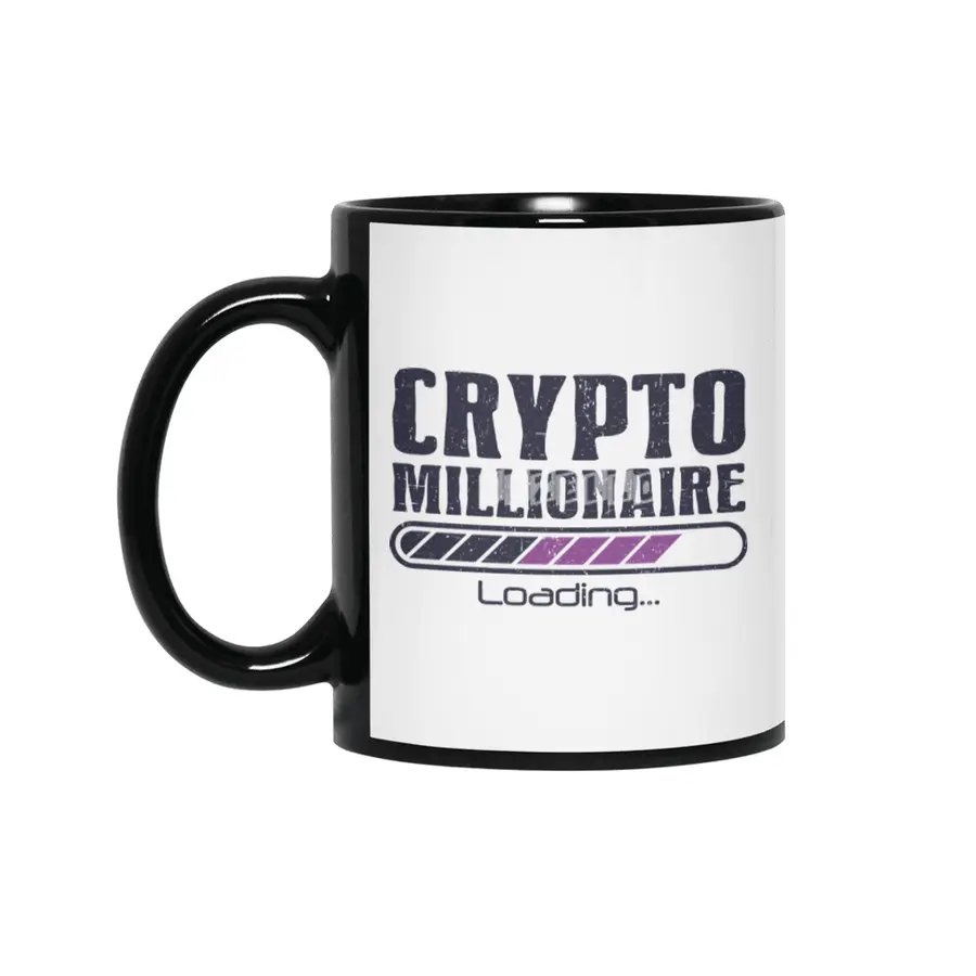 Crypto Millionaire Funny Bitcoin Crypto Siyah Kupa