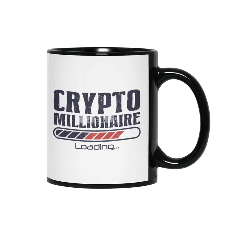 Crypto Millionaire Funny Bitcoin Crypto Siyah Kupa