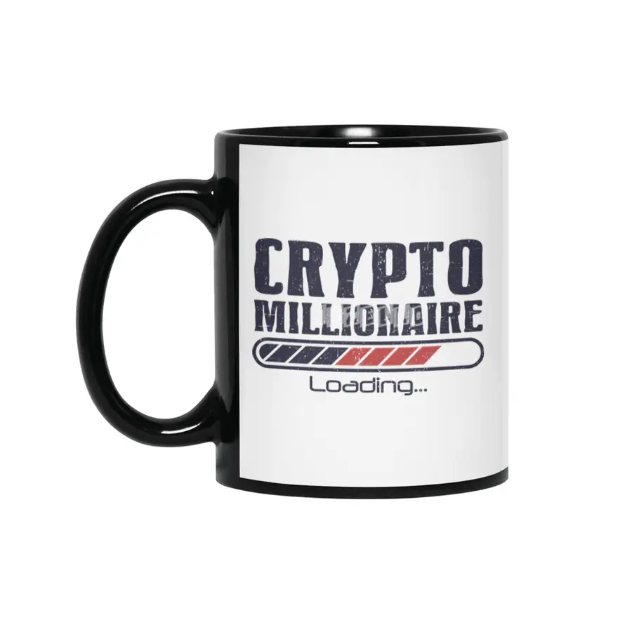 Crypto Millionaire Funny Bitcoin Crypto Siyah Kupa