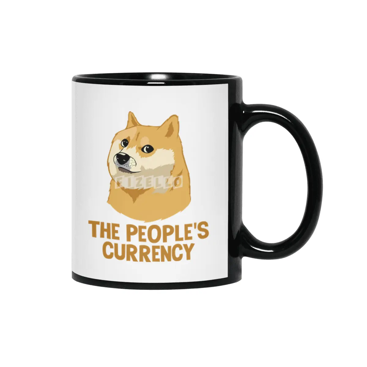Dogecoin The People Currency Funny Crypto Siyah Kupa