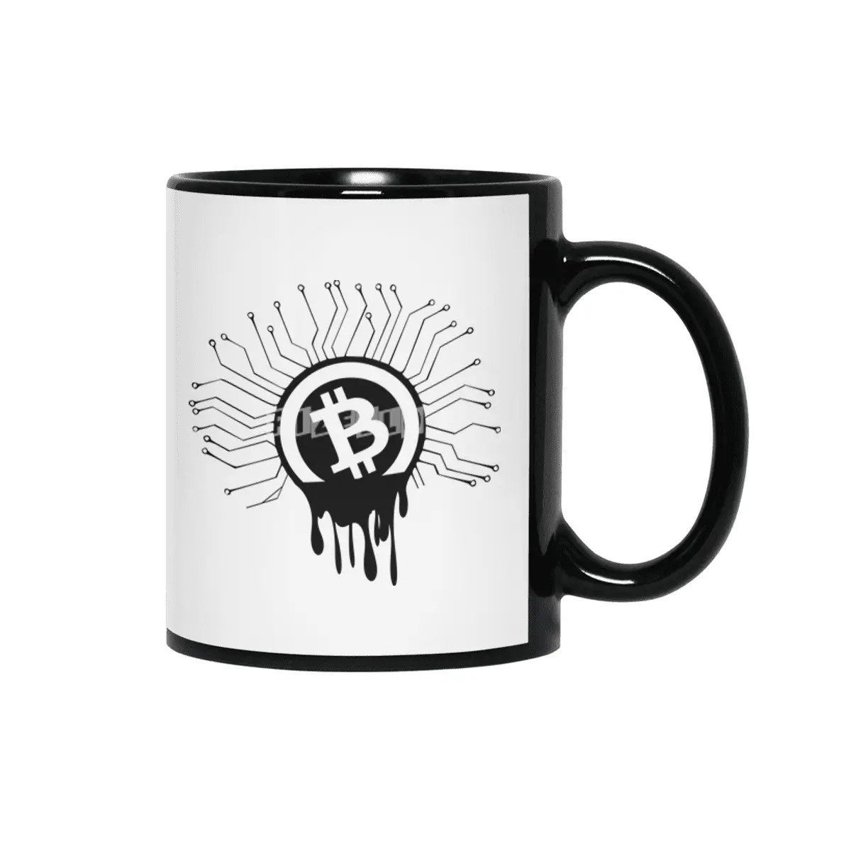 Bitcoin Cryptocurrency Millionaire vintage T-Shirt melting currency summer featured products Siyah Kupa