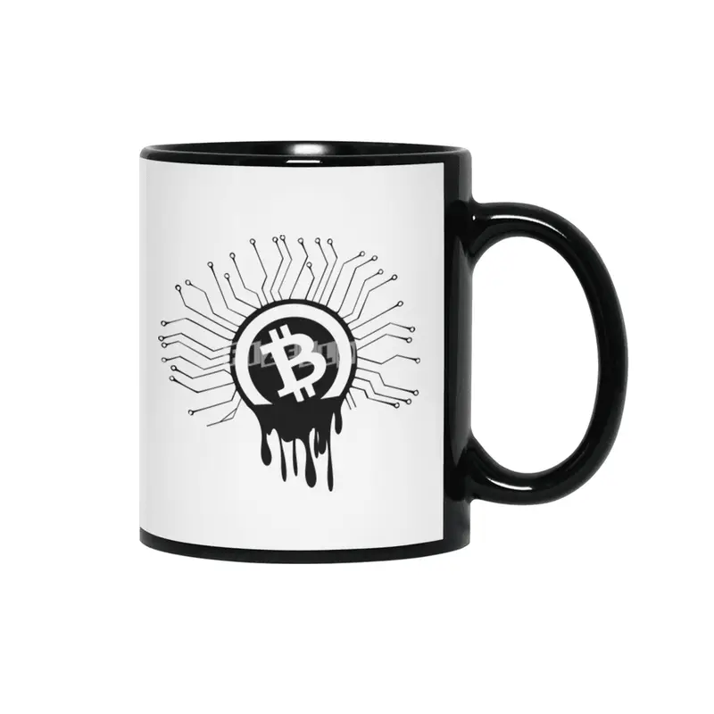 Bitcoin Cryptocurrency Millionaire vintage T-Shirt melting currency summer featured products Siyah Kupa