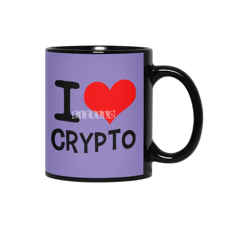 I Love Crypto Currency Siyah Kupa