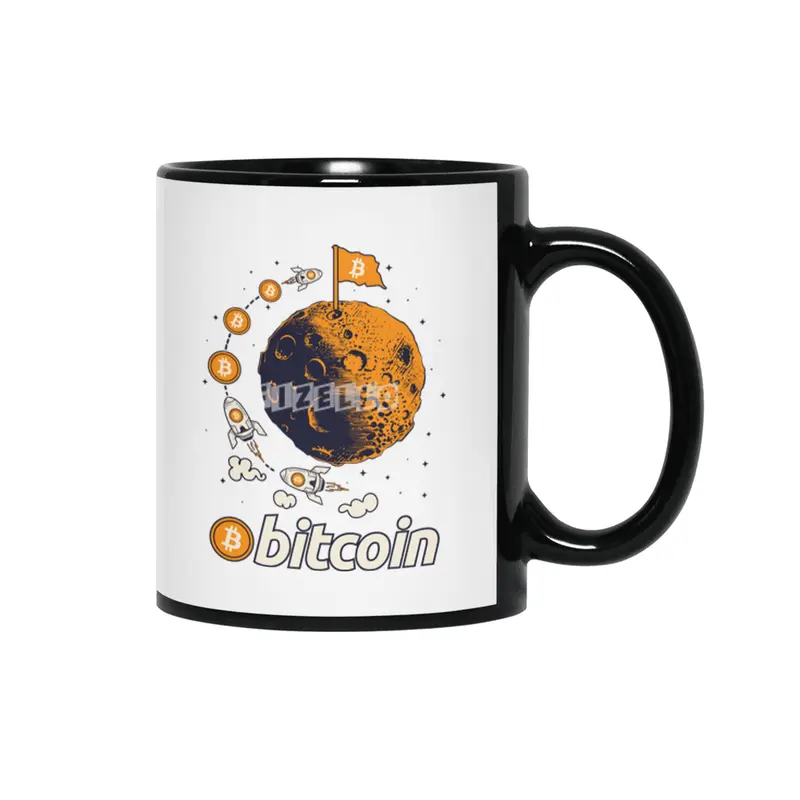Bitcoin To The Moon Crypto Cryptocurrency Siyah Kupa