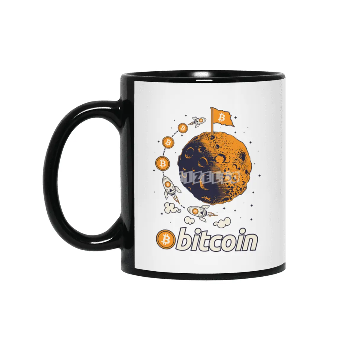 Bitcoin To The Moon Crypto Cryptocurrency Siyah Kupa