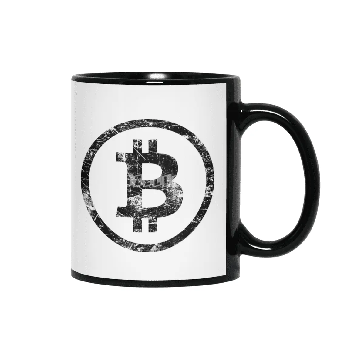 Bitcoin Vintage Crypto Cryptocurrency Gift Siyah Kupa