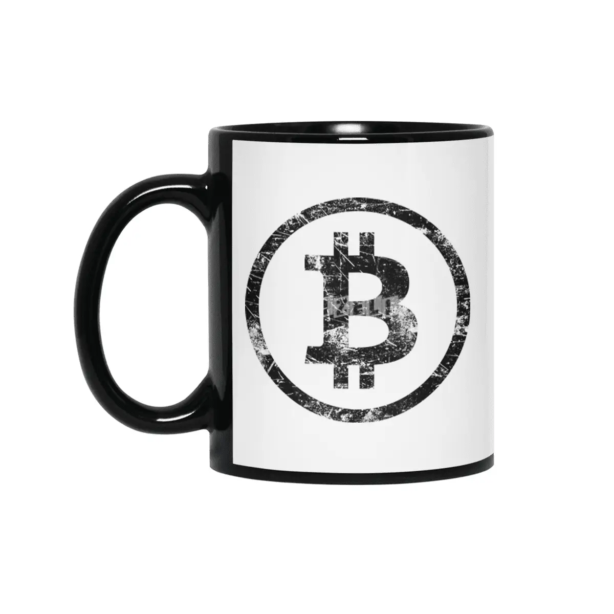 Bitcoin Vintage Crypto Cryptocurrency Gift Siyah Kupa