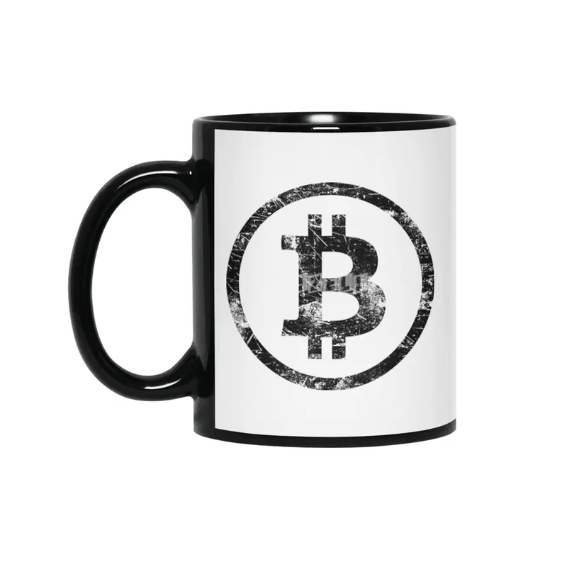 Bitcoin Vintage Crypto Cryptocurrency Gift Siyah Kupa