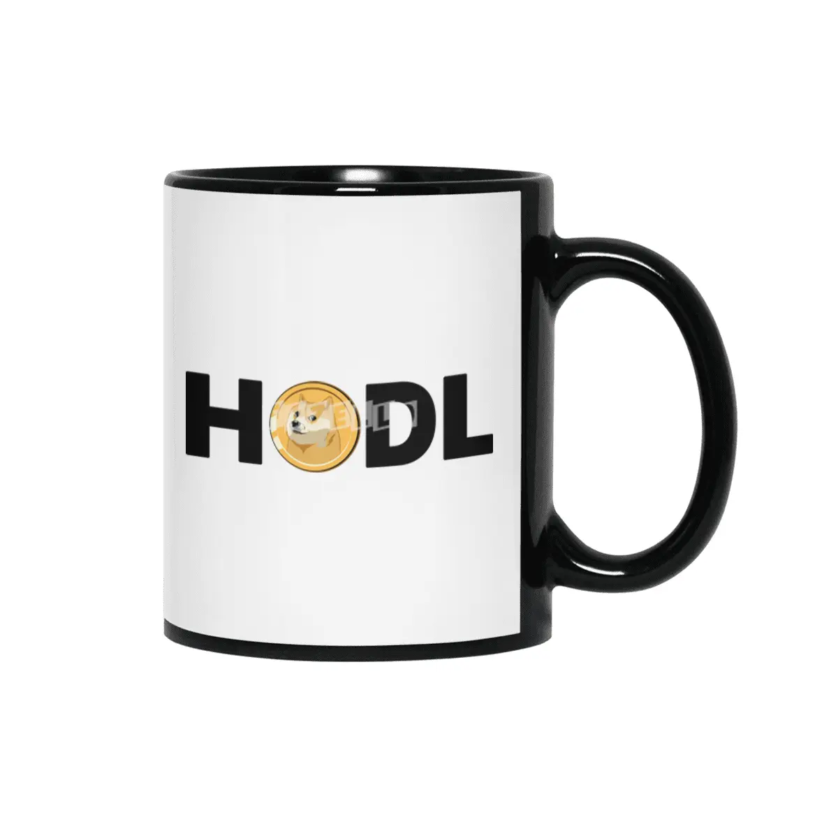 HOLD Dogecoin Funny Doge Crypto Cryptocurrency Siyah Kupa