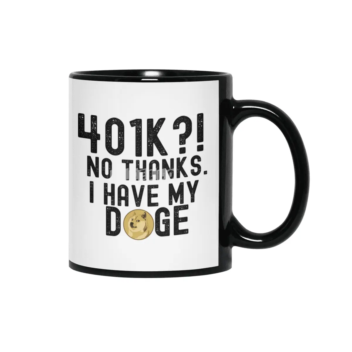 Dogecoin Hodl - Crypto Shirt Siyah Kupa