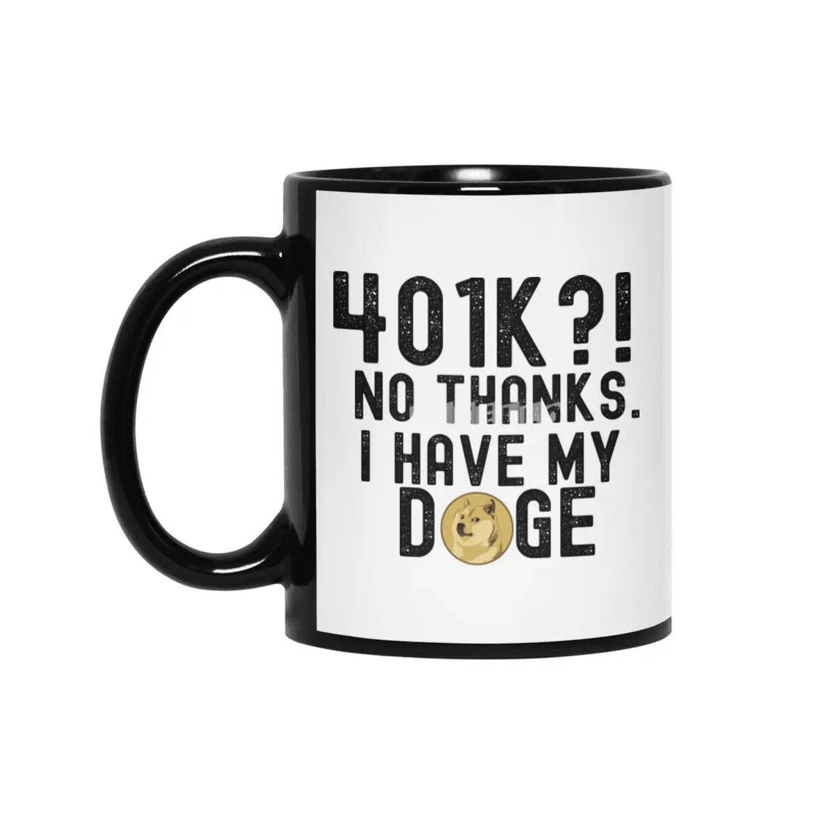 Dogecoin Hodl - Crypto Shirt Siyah Kupa