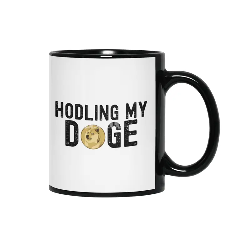 Dogecoin Hodl - Crypto Shirt Siyah Kupa