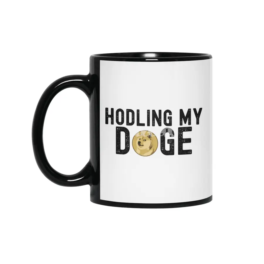 Dogecoin Hodl - Crypto Shirt Siyah Kupa