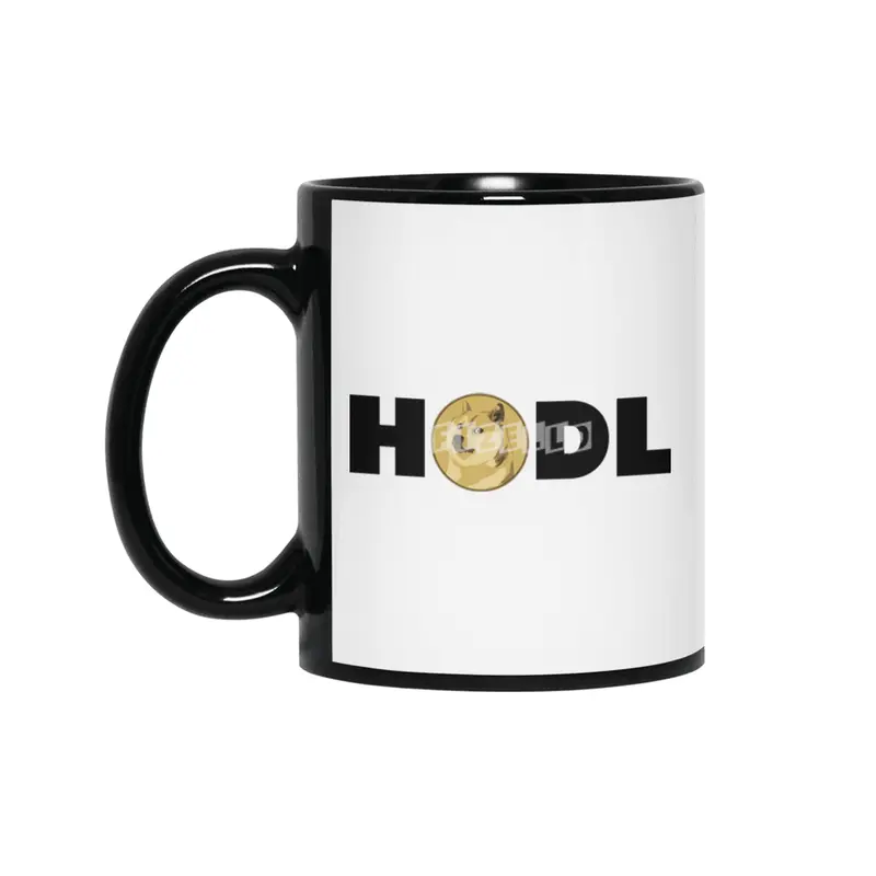 Dogecoin Hodl - Crypto Shirt Siyah Kupa