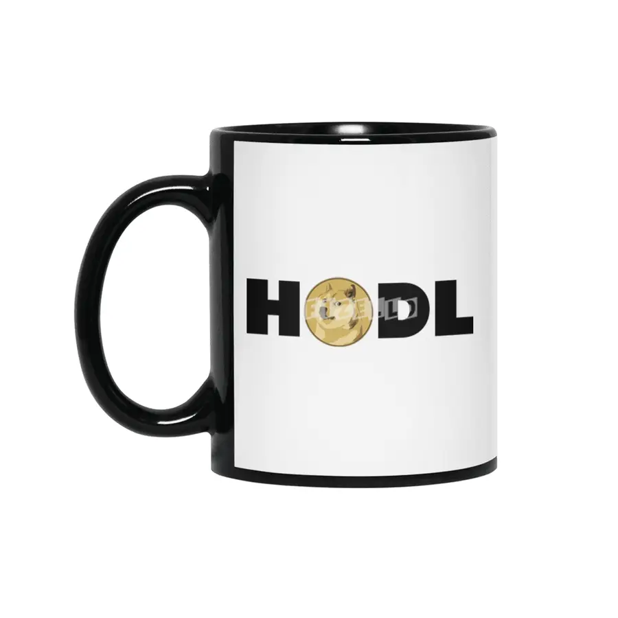 Dogecoin Hodl - Crypto Shirt Siyah Kupa