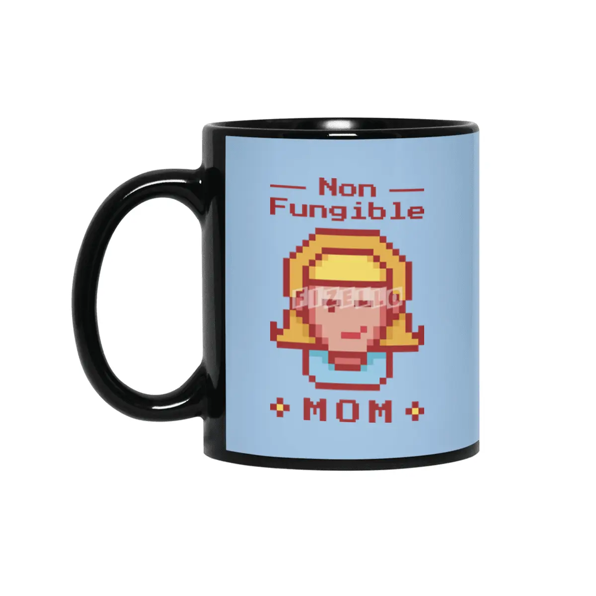 NFT Non-Fungible Mom Crypto Art Token Mother's Day Siyah Kupa