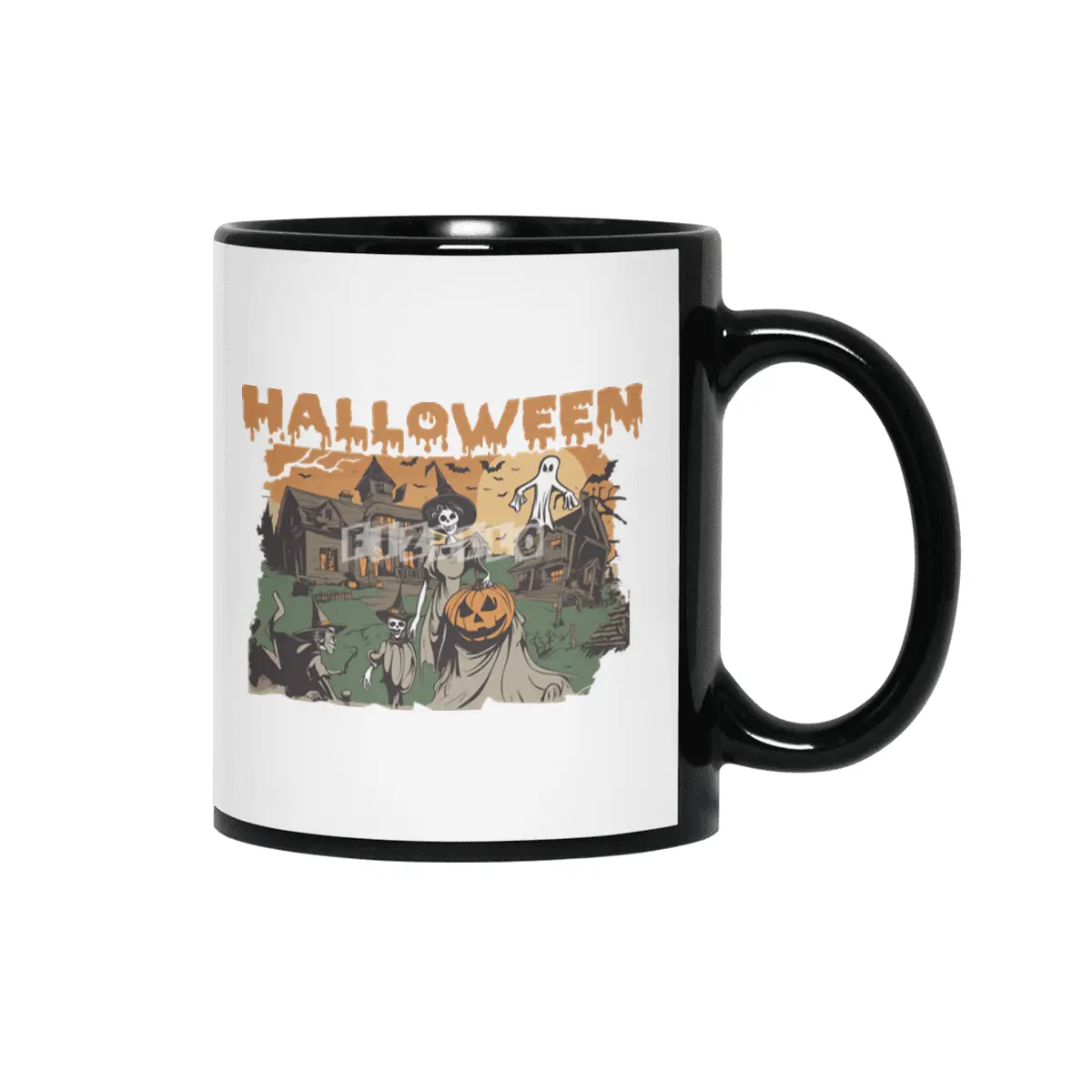hoodies cats halloween cat hoodies, hallowen t-shirt, halloween swetshirt Siyah Kupa