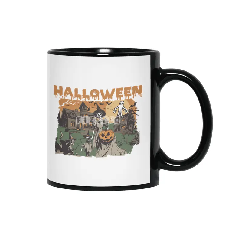 hoodies cats halloween cat hoodies, hallowen t-shirt, halloween swetshirt Siyah Kupa