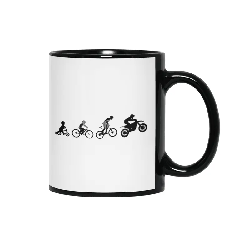 Funny Biker Rider Motorcycle Evolution Bv Siyah Kupa