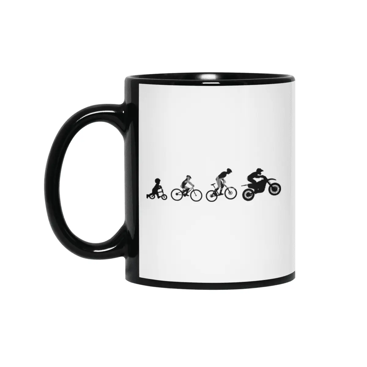 Funny Biker Rider Motorcycle Evolution Bv Siyah Kupa