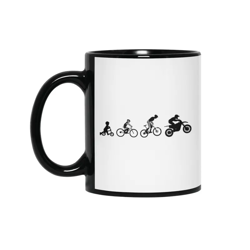 Funny Biker Rider Motorcycle Evolution Bv Siyah Kupa