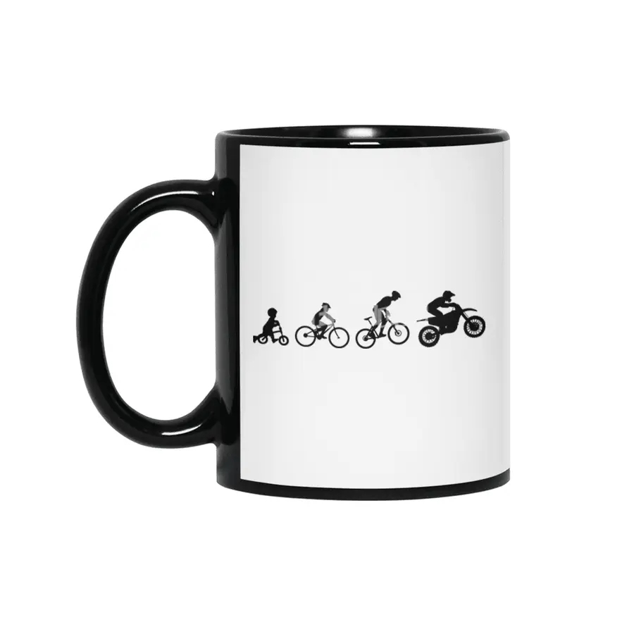 Funny Biker Rider Motorcycle Evolution Bv Siyah Kupa