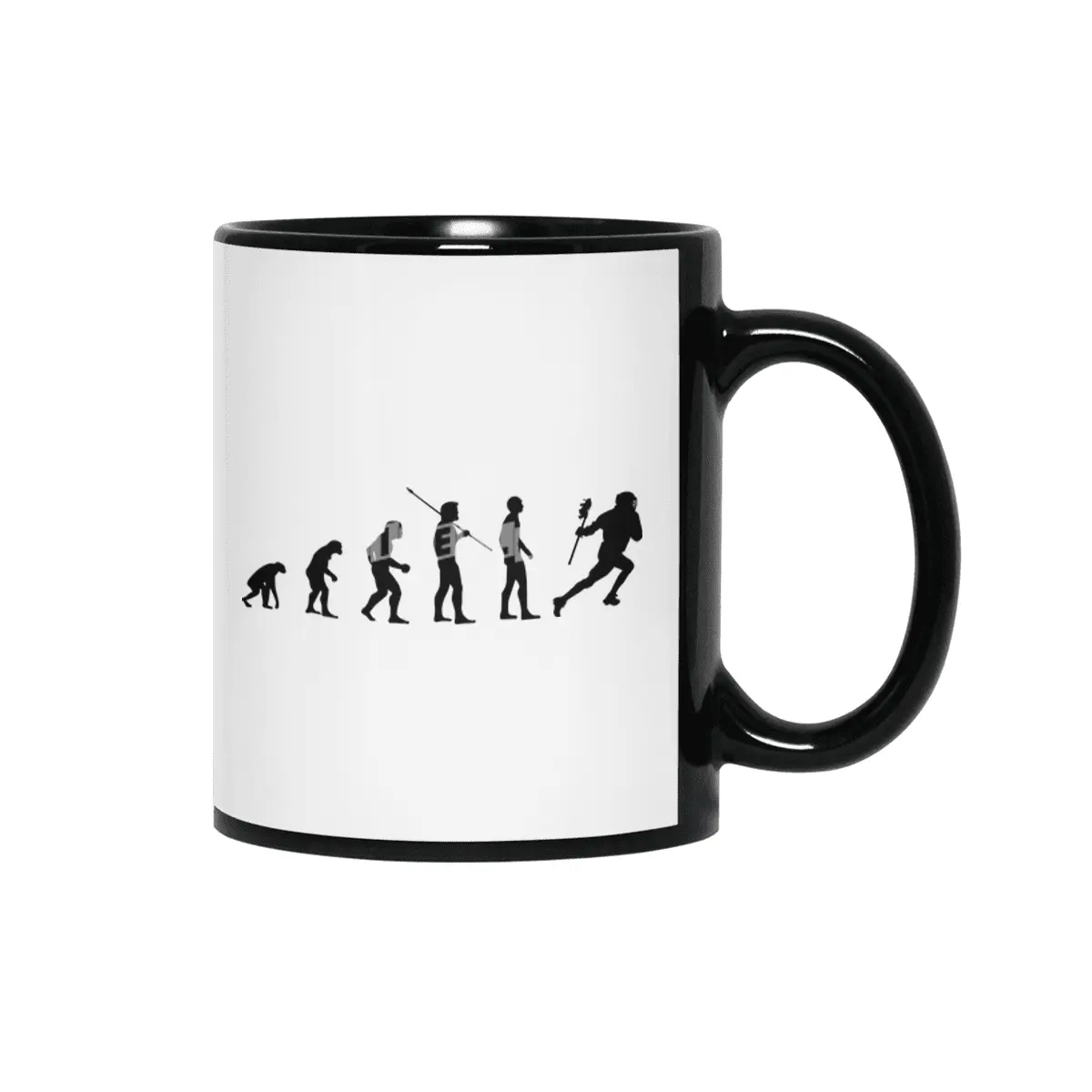 Lacrosse Player Evolution Meme Funny Lax Bv Siyah Kupa