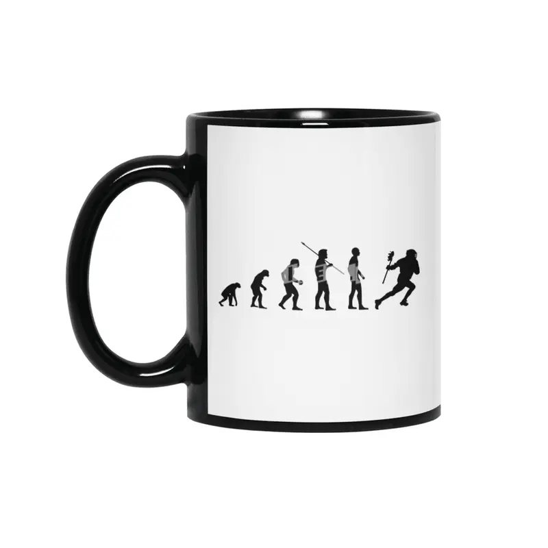 Lacrosse Player Evolution Meme Funny Lax Bv Siyah Kupa