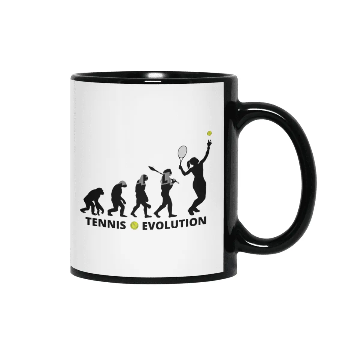 Tennis evolution Women, Tennis Lover Gift Siyah Kupa