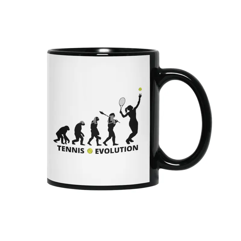 Tennis evolution Women, Tennis Lover Gift Siyah Kupa