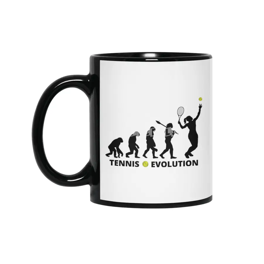 Tennis evolution Women, Tennis Lover Gift Siyah Kupa