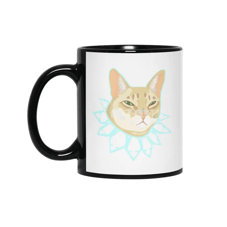 Cool Singapura Cat - Natural  Siyah Kupa