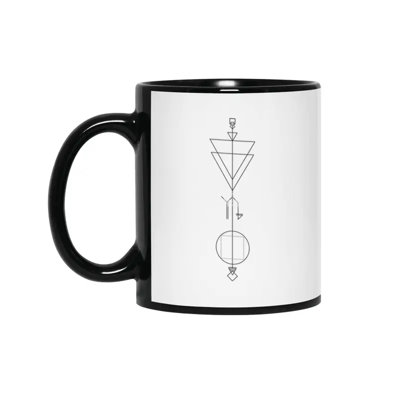 Capricorn Arrow - Geometric Astrology Siyah Kupa