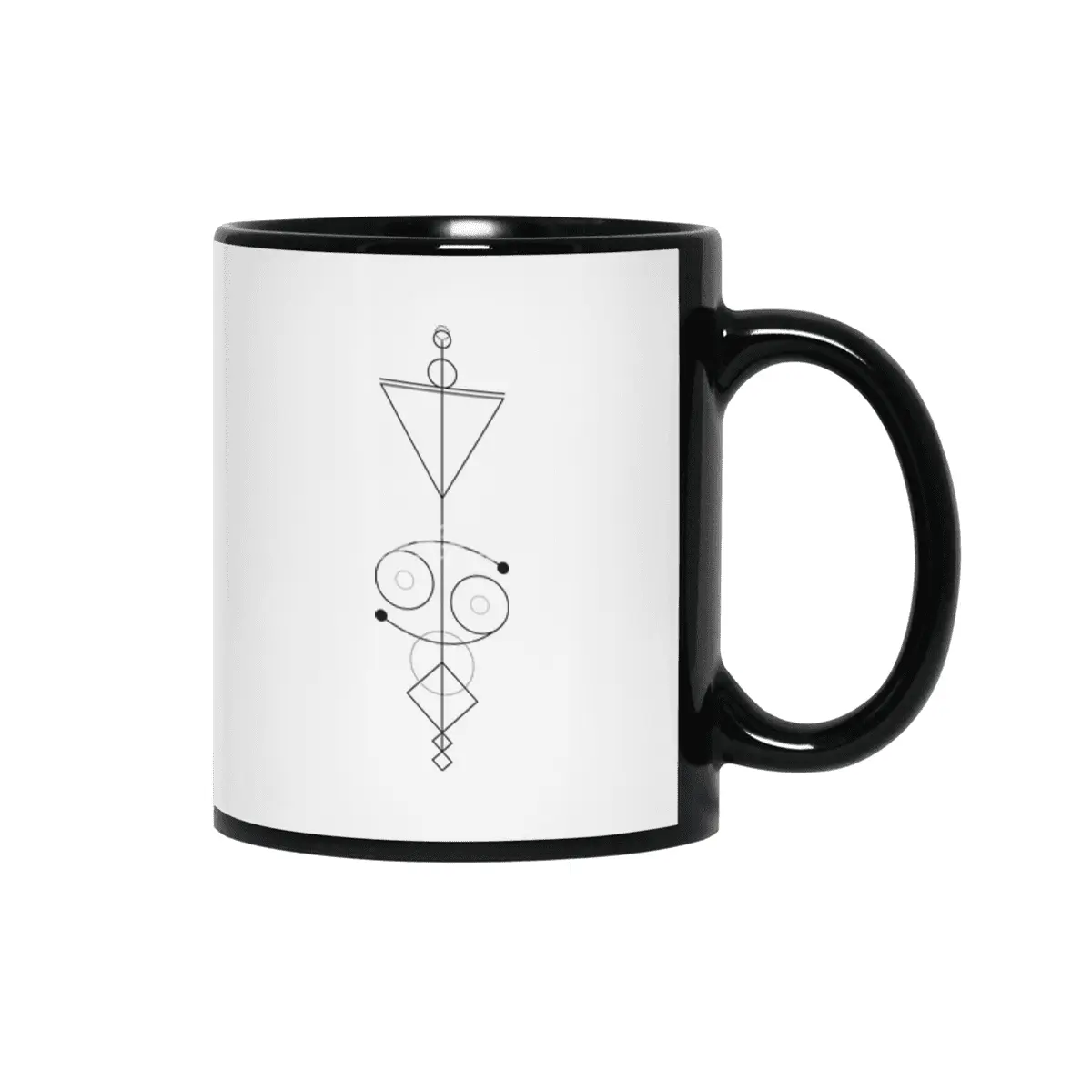 Cancer Arrow - Geometric Astrology Siyah Kupa