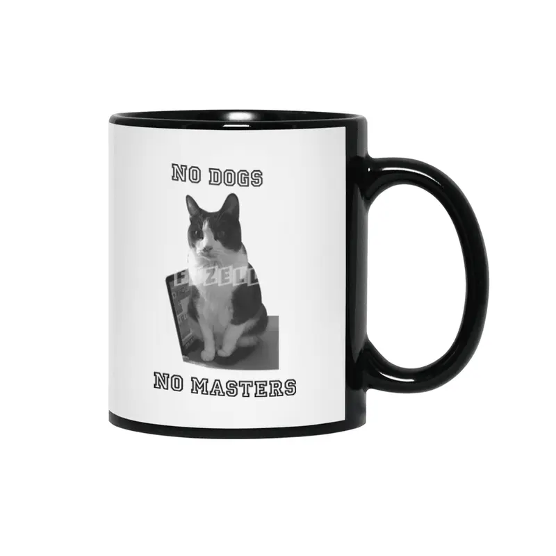 No Dogs No Masters Siyah Kupa