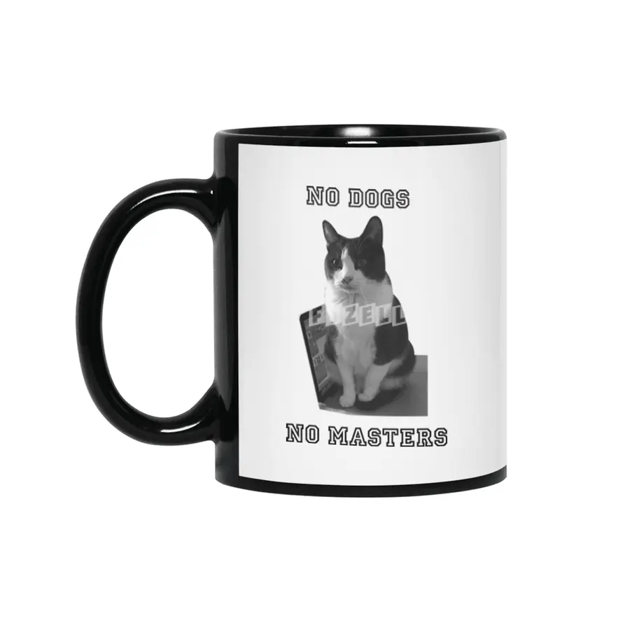 No Dogs No Masters Siyah Kupa