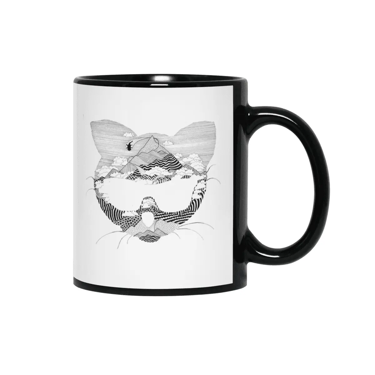 cool cat Siyah Kupa