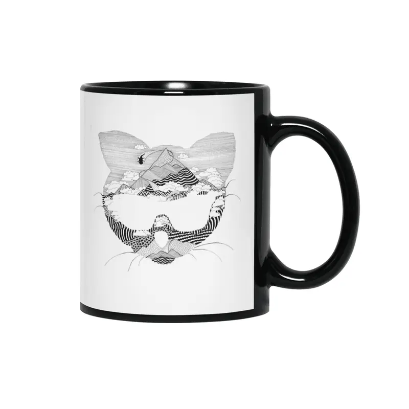 cool cat Siyah Kupa