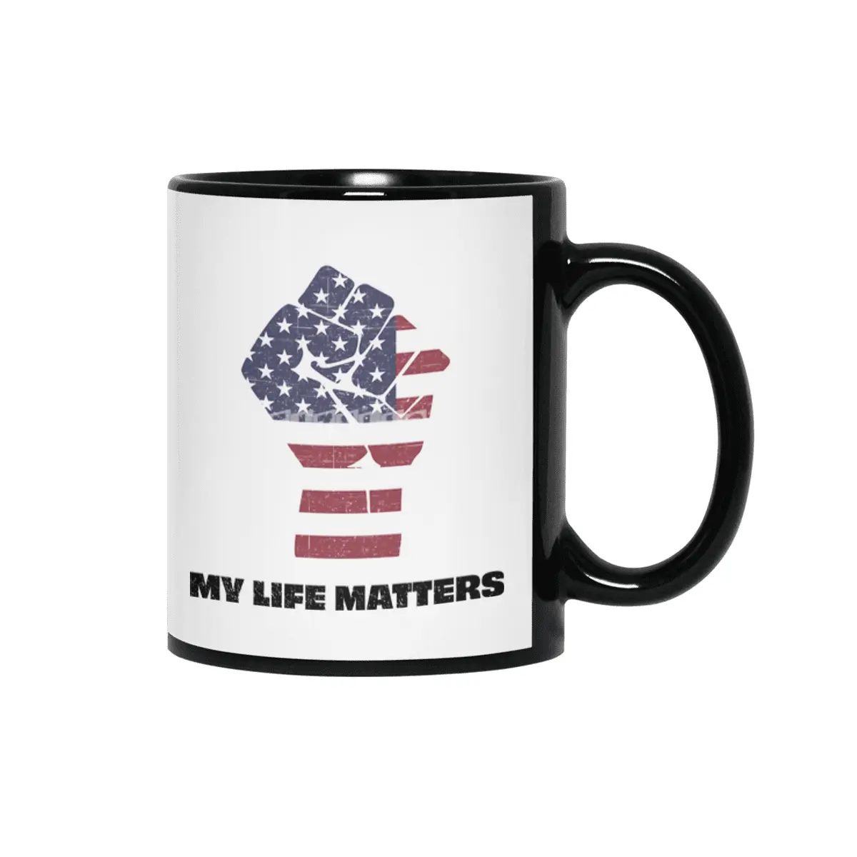 Life Matters | Black Lives Matter | Stop the Hate Siyah Kupa