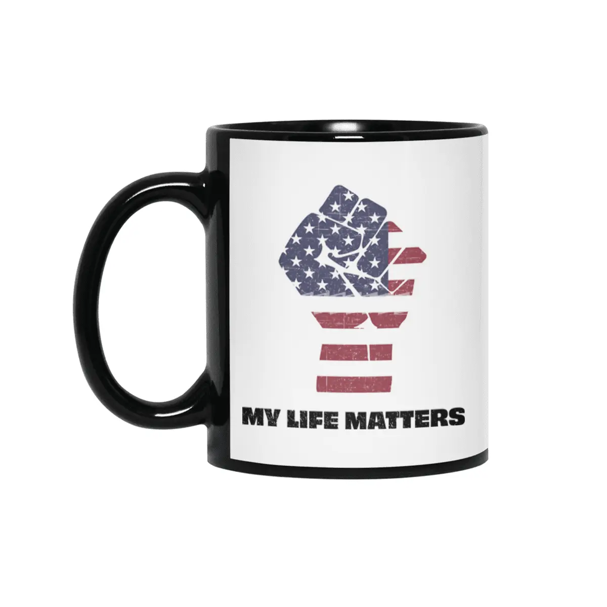 Life Matters | Black Lives Matter | Stop the Hate Siyah Kupa