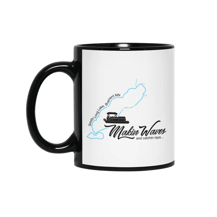 South Long Lake | Makin Waves | Black Lettering Siyah Kupa