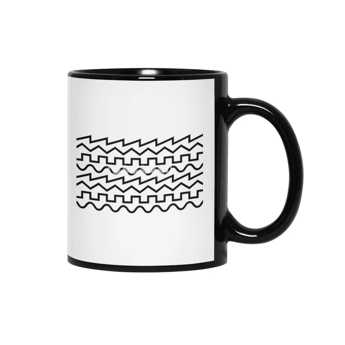 Synth Waves (Black) Siyah Kupa