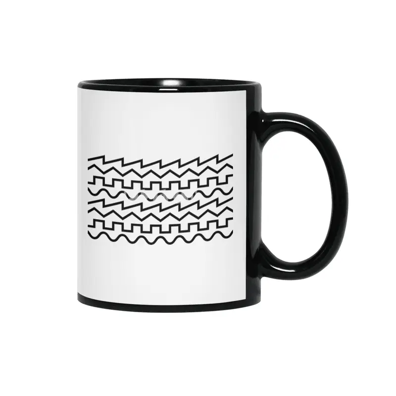 Synth Waves (Black) Siyah Kupa