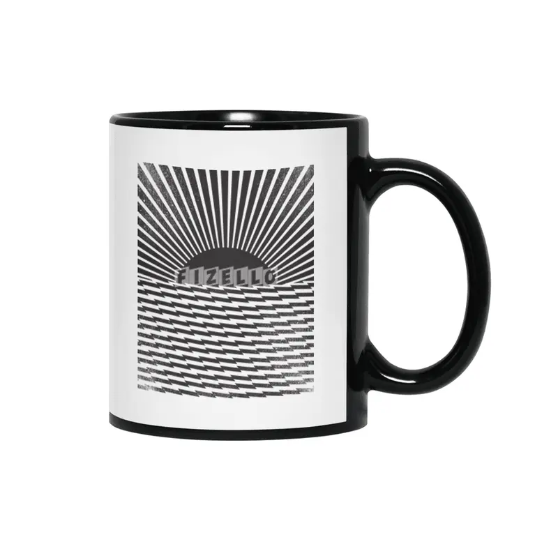 Sunset waves geometry Siyah Kupa