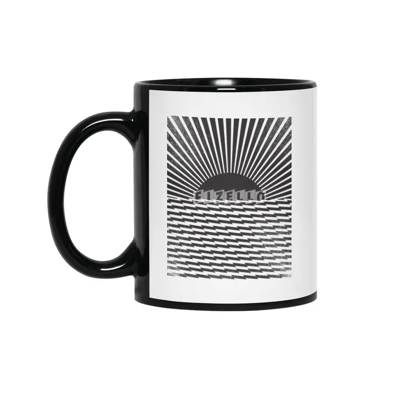 Sunset waves geometry Siyah Kupa