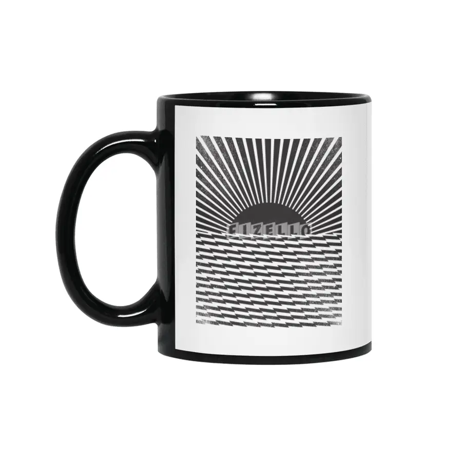 Sunset waves geometry Siyah Kupa