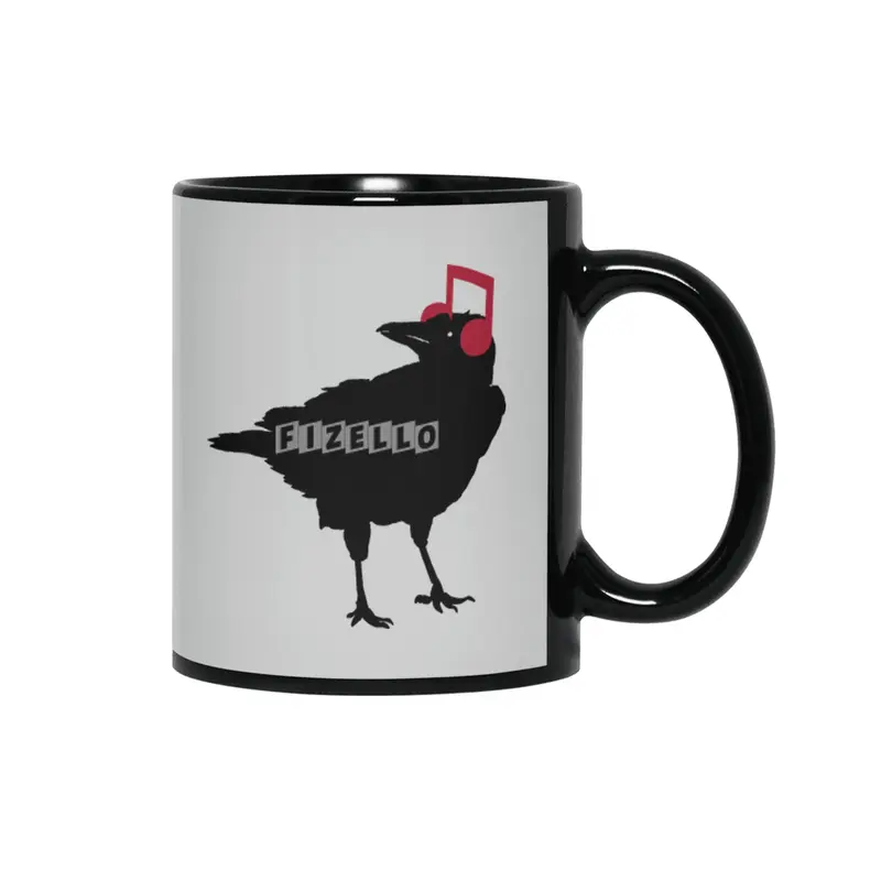 Music Bird Crow Musical Note Siyah Kupa